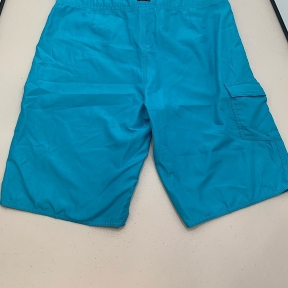 O’Neill Board Shorts Adult Size 32 Blue Cargo Pocket Drawstring Men - Picture 2 of 8